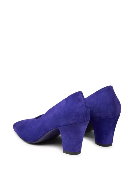Pantofi cu toc Marsell din piele de căprioară violet