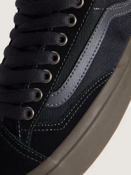 Кожаные кеды Vans черные