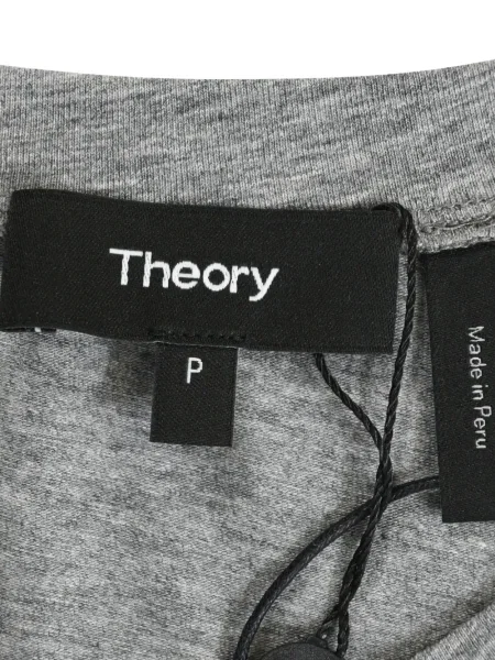 Μακρύς μπλούζα Theory με στρογγυλή λαιμόκοψη γκρι