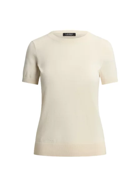 Sweter Ralph Lauren z krótkim rękawem beżowy
