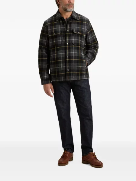 Geacă cămașă Woolrich în carouri negru