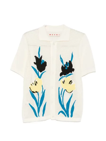 Cardigan Marni cu model floral plasă