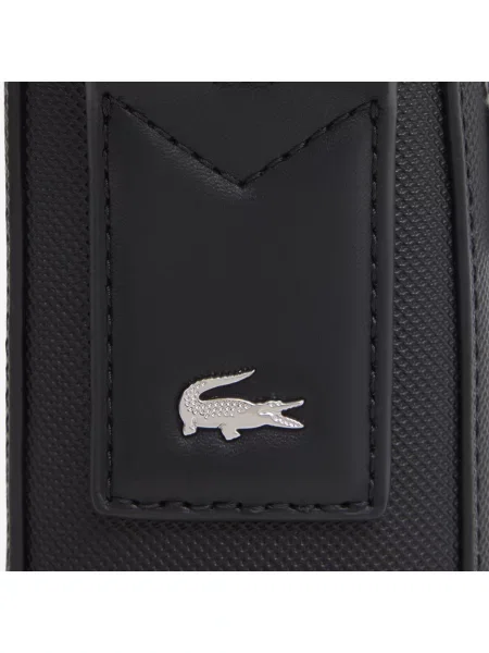 Lacoste Pionowa Torba Typu Satchel Langon Z Materiału Petit Piqué czarna