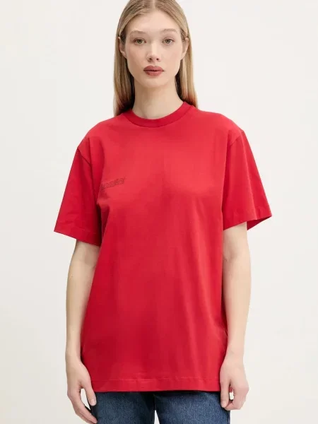 Футболка Pangaia с принтом коричневая