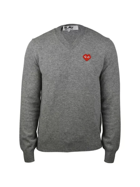 Pulover Comme Des Garçons Homme cu decolteu în V gri