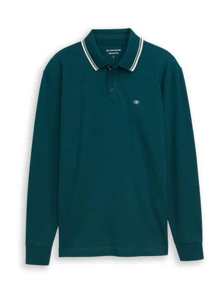 TOM TAILOR Tricou verde închis alb