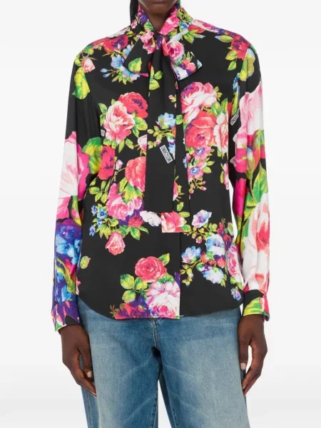 Bluză Moschino cu model floral negru