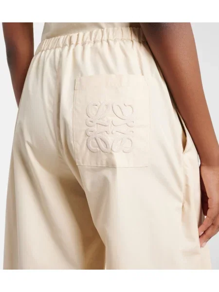Pantaloni Loewe din poplin bej