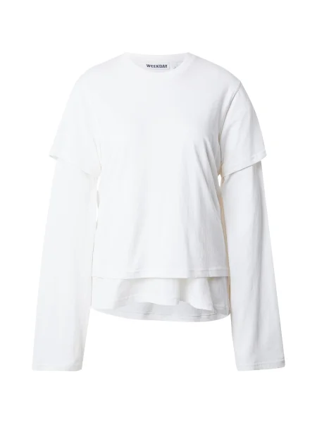 WEEKDAY Tričko bílá