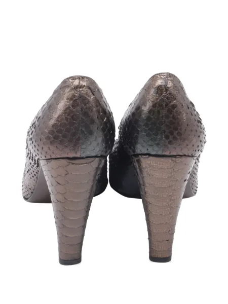 Pantofi cu toc Stuart Weitzman cu model piele de șarpe maro