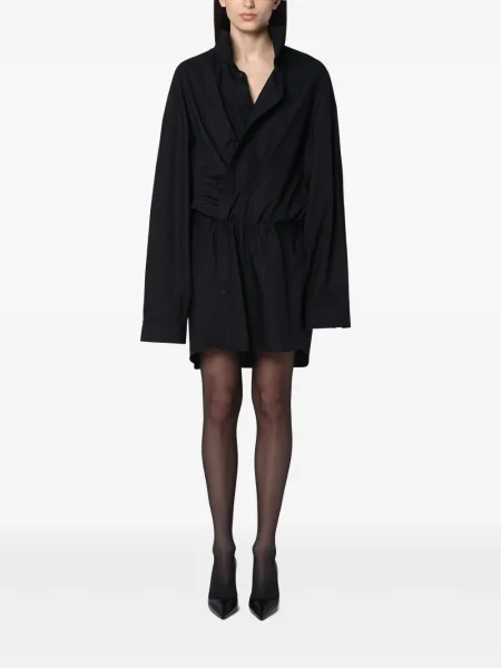 Rochie tip cămașă Balenciaga negru