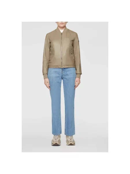 Kurtka skórzana Add beżowa