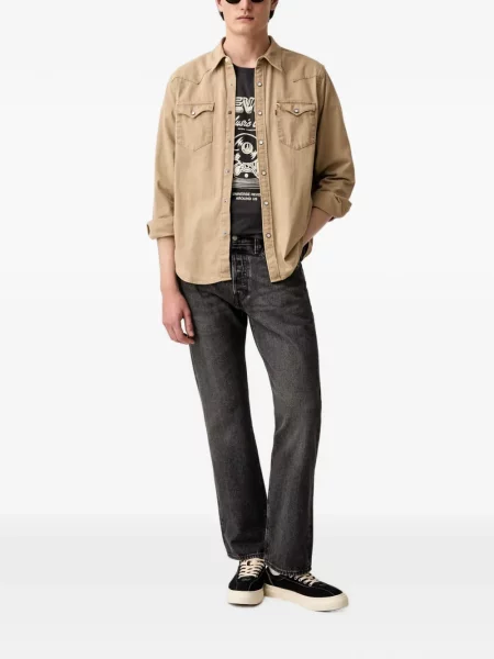 Decupat pantaloni scurți din denim Levi's® zdrențuiți cu talie înaltă albastru