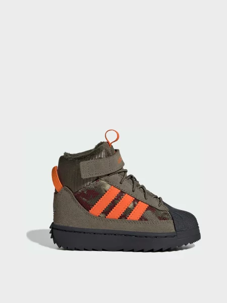 Детские ботинки Adidas зеленые