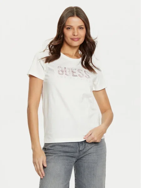 Guess Póló Ekru ezüstszínű