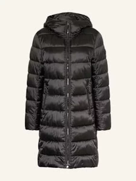 Marc Cain Płaszcz Pikowany schwarz czarny