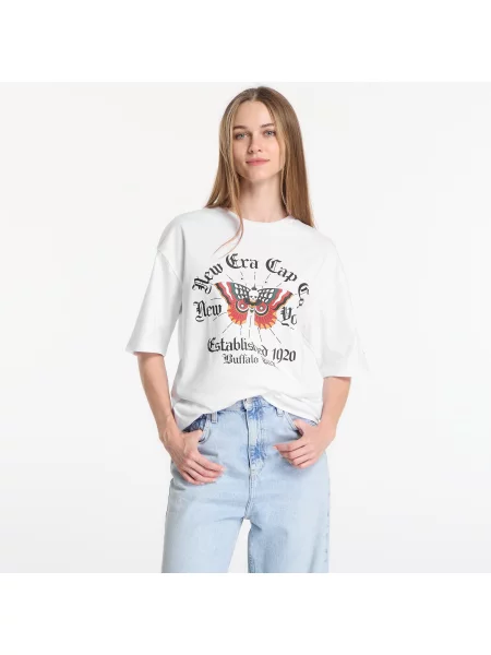 Tričko New Era OS Graphic Tee UNISEX Optic White S bílé