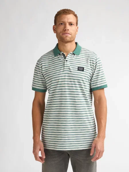 Petrol Industries Tricou verde smarald alb