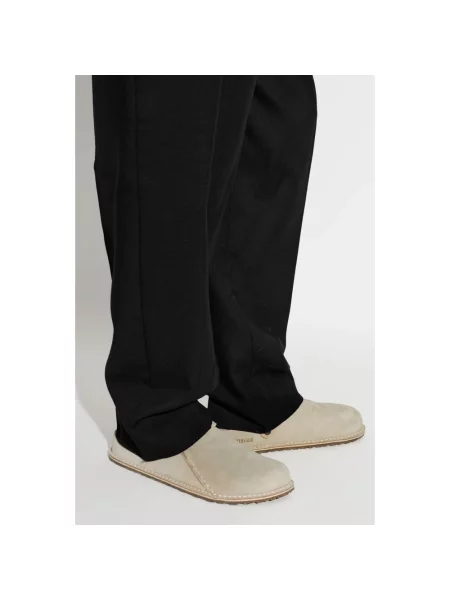 Klapki Birkenstock zamszowe beżowe