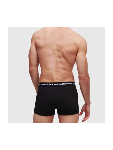 Pánske boxerky KARL LAGERFELD Logo Trunk 3 páry black čierna