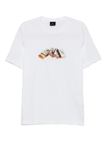 Tricou Ps Paul Smith cu imagine alb