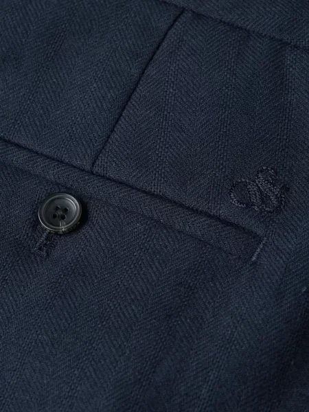 Hlače Scotch And Soda s herringbone uzorkom plava