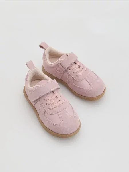 Кожаные кеды Reserved розовые