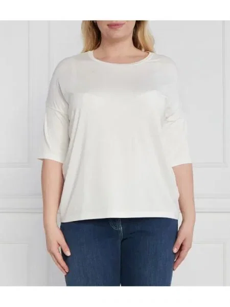 Persona by Marina Rinaldi Tricou plus size | Oversize fit alb