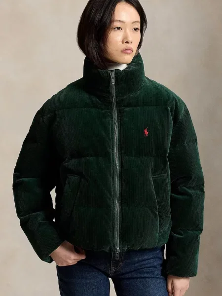 Polo Ralph Lauren geacă cu puf pentru femei verde