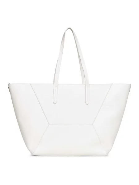 Torba Brunello Cucinelli skórzana biała