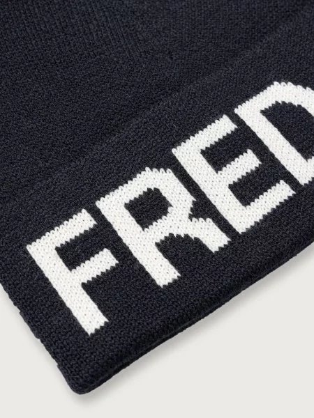 Fred Perry czapka beanie z wełną granatowa