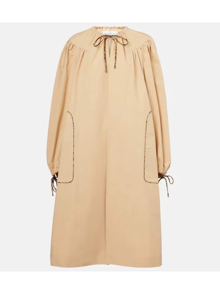 Palton Dries Van Noten din poplin bej