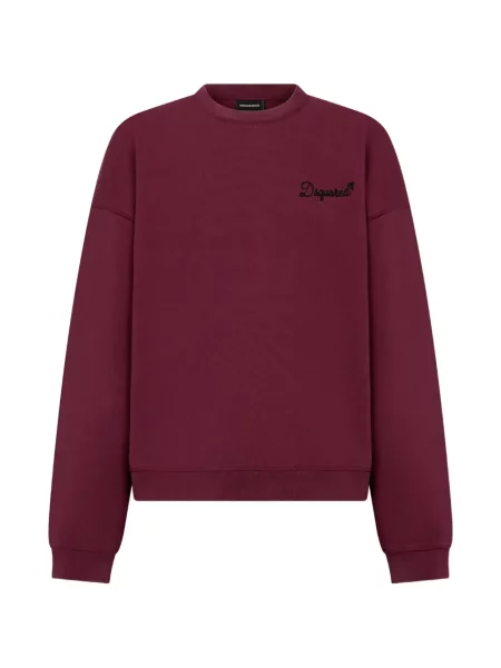 Hanorac crewneck Dsquared2 cu decolteu rotund roșu