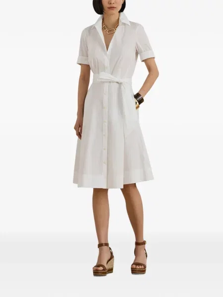 Scurt cu centură rochie midi Lauren Ralph Lauren alb