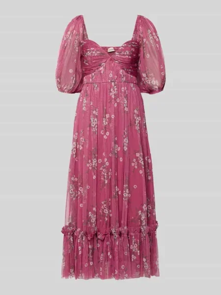 Sukienka koktajlowa w całościowym wzorze Lace & Beads