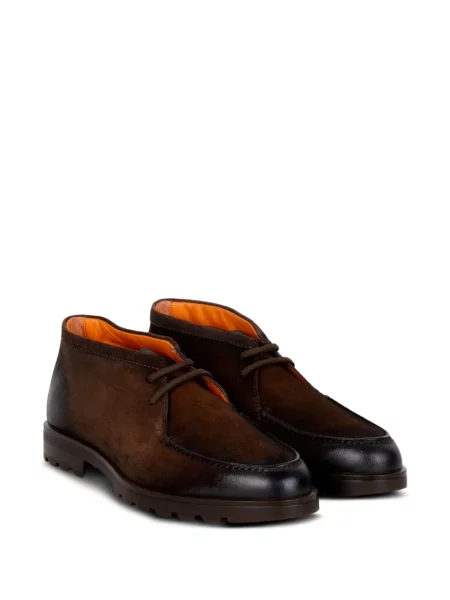 Botine Santoni din piele cu gradient maro