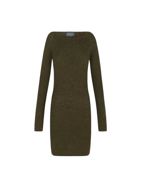 Mała mały sukienka mini Cortana wełniana zielona