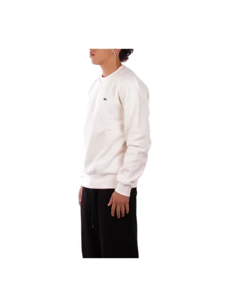 Bluza o kroju regular fit z mieszanki bawełny Lacoste biała