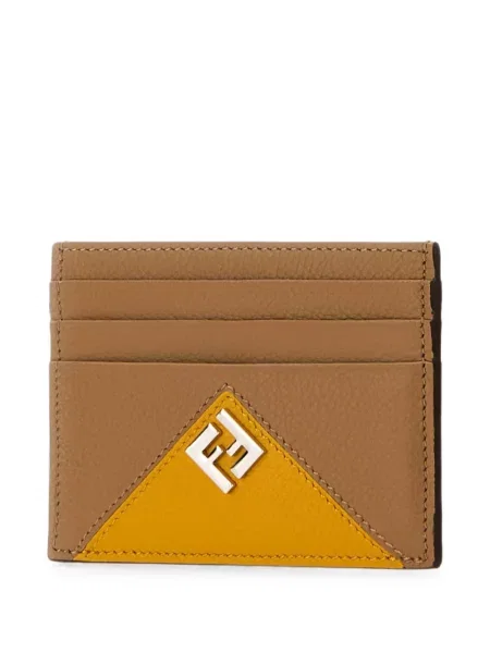 Bőr pénztárca Fendi autogrammal barna