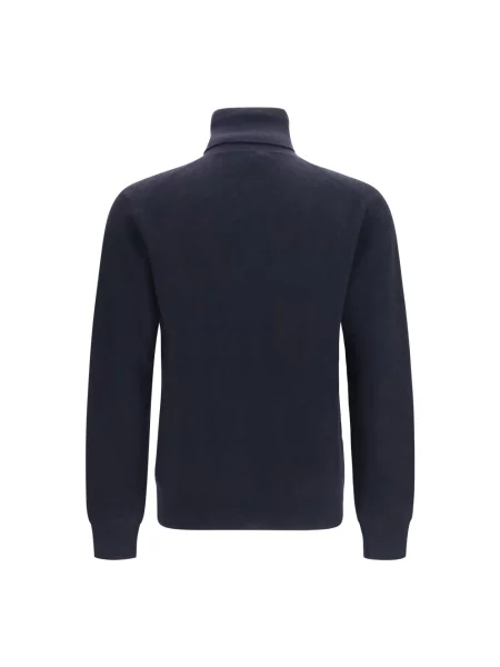 Sweter z golfem Brioni z kaszmiru niebieski