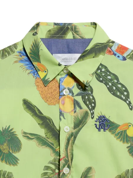 Koszula dziecięca Roberto Cavalli zielona