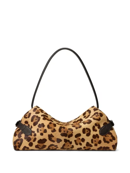 Geantă Ralph Lauren Collection cu imagine cu model leopard maro
