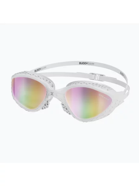 Okulary do pływania BuddySwim OzeanX Mirror white / iridium białe