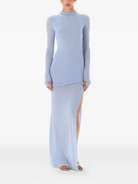Rochie maxi Manuri de costum albastru