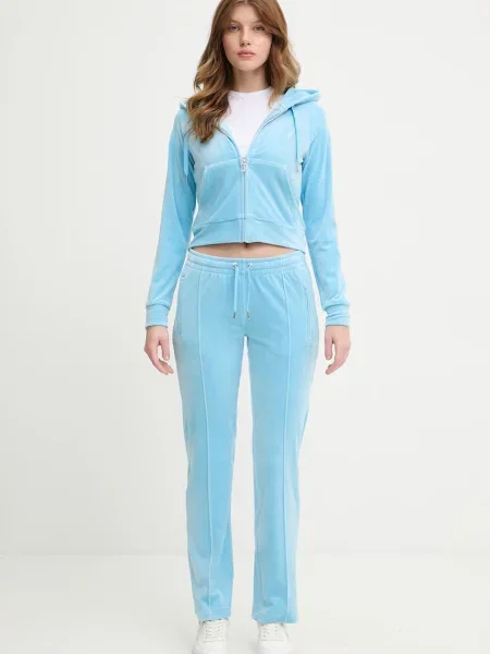 Juicy Couture Spodnji del trenirke Tina Svetlo Straight Leg modra