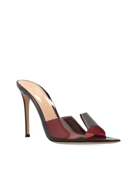 Papuci tip mules Gianvito Rossi din piele roșu