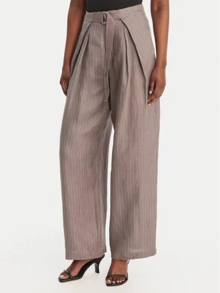 Eleh Παντελόνι υφασμάτινο Oversize γκρι