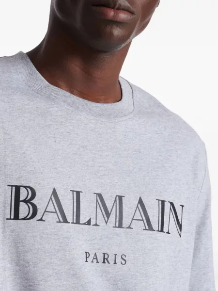 Tricou Balmain cu imagine gri