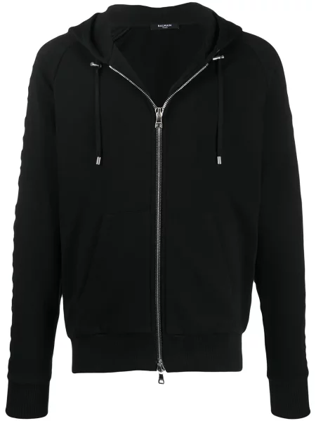 Hanorac cu glugă Balmain cu autograf negru