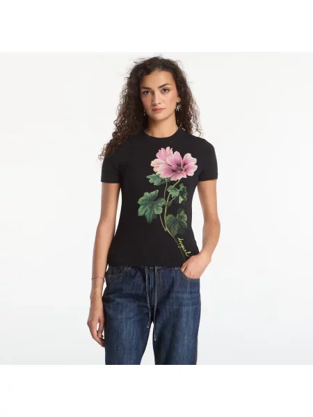 Тениска Desigual Sapporo T-Shirt Black M черно